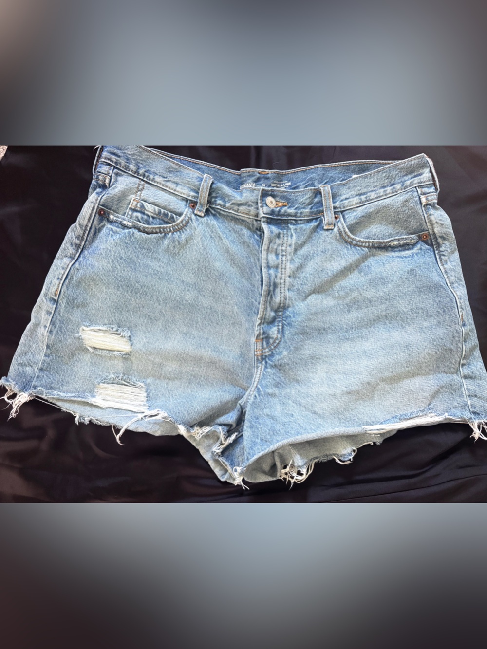 Old Navy Light Blue Distressed Denim Women's Shorts